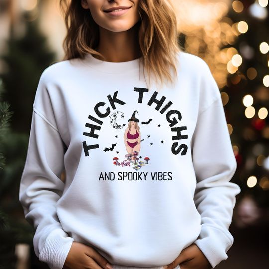 Discover Gothic Witch Funny Halloween Sweatshirt for Women
