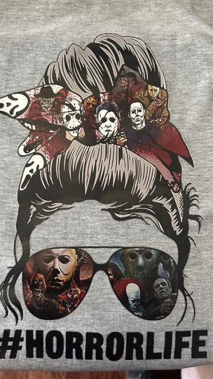 Discover  horror life shirt XL, Halloween scary shirt