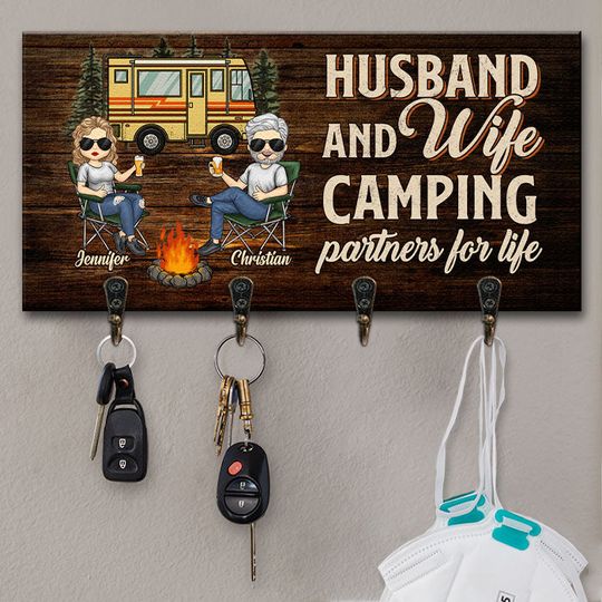 Discover We Are Camping Partner For Life - Personalized Key Holder