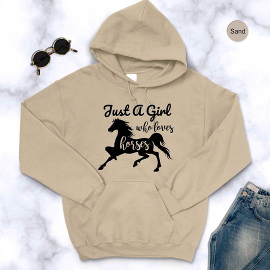 Discover Just a Girl Who Loves Horses Long Sleeve Sweatshirt