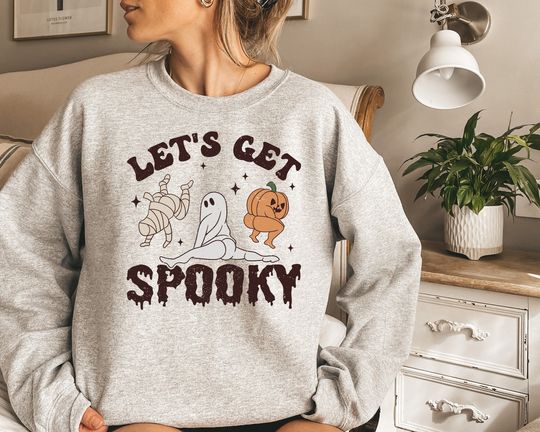 Discover Let's Get Spooky Funny Halloween Sweatshirt