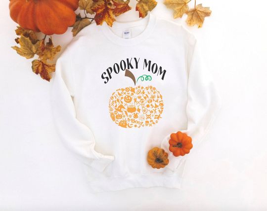 Discover Spooky Mom Halloween Graphic Sweatshirt
