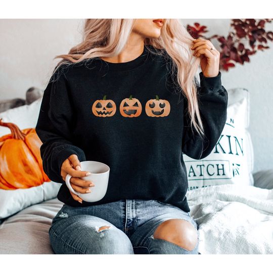 Discover Jack O Lantern Crewneck Halloween Sweatshirt