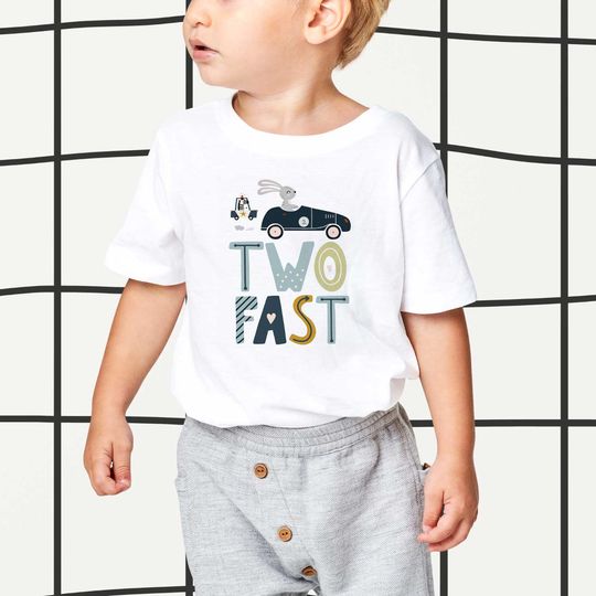 Discover Two Fast 2nd Birthday Toddler Tshirt