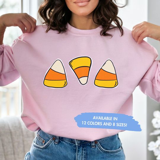 Discover Womens Candy Corn Crewneck Sweatshirt