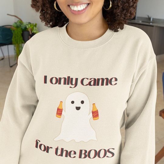 Discover I Only Came For The BOOS, Funny Halloween Crewneck Sweatshirt, Halloween Gift, Easy Costume