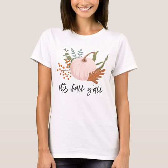 Discover Rustic Pumpkin Foliage It's Fall Y'all T-Shirt
