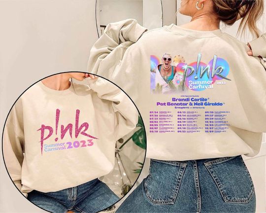 Discover P!nk Summer Carnival 2023, Trustfall Album Sweatshirt, Pink Singer Tour, Music Festival