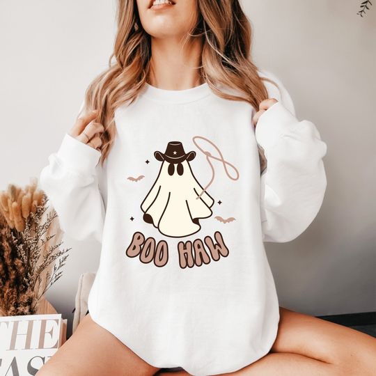 Discover Funny Boo Haw Halloween Sweatshirt