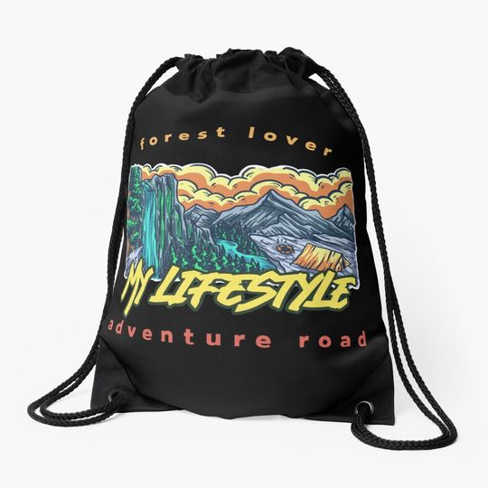 Discover Camping Drawstring Bag