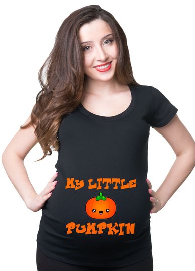 Discover Halloween Pregnancy T-Shirt  My Little Pumpkin  Perfect Halloween Costume Alternative T-shirt Maternity Tee