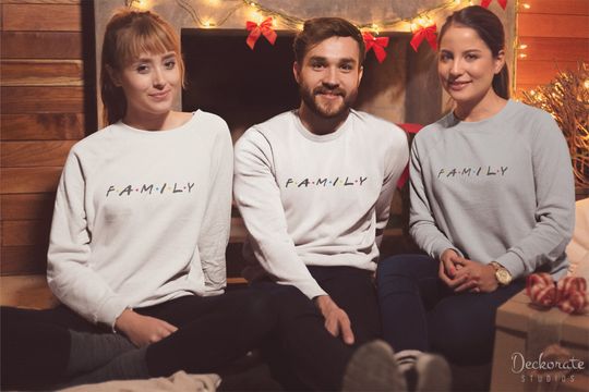 Discover Matching Family Sweater, Custom Family Sweatshirt, couples gift, cousins tv show long sleeve jumper friends Vacation pullover plus size