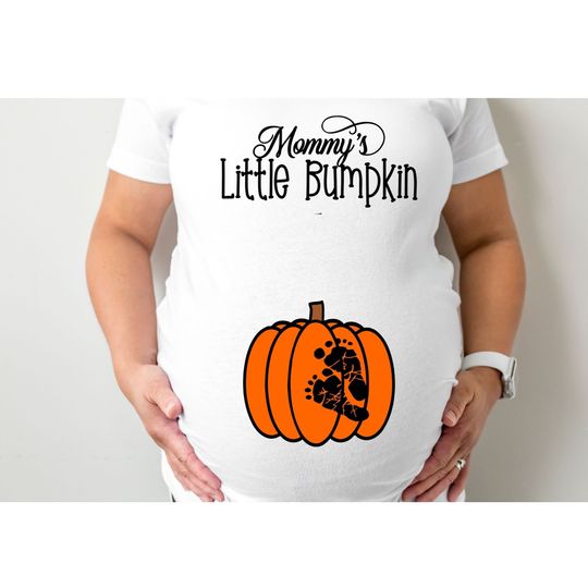 Discover Halloween Maternity Tee Pumpkin Pregnancy Shirt