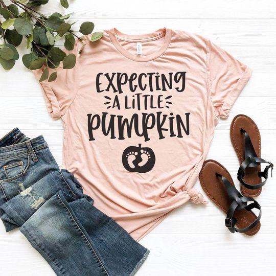 Discover Expecting a Little Pumpkin Halloween Shirt