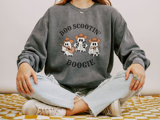 Discover Boo Scootin' Boogie Ghost Band Sweatshirt