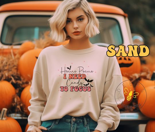 Discover Hocu Pocu Need Candy to Focus Halloween Sweatshirt