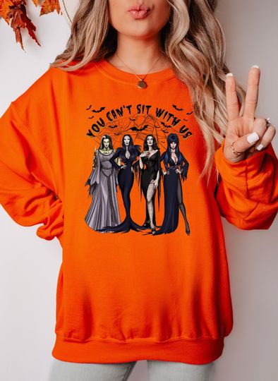 Discover Sanderson Sisters Sweatshirt, Horror Sweatshirt, Sanderson Crewneck, Halloween Fall Sweater, Spooky Vibes Sweatshirt