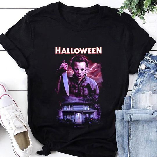 Discover Michael Myers Killer T-Shirt, Halloween Movie T-shirt, Michael Myers Fan Shirt, Horror Movie Shirt, Halloween Gifts, Scary Shirt Full Size