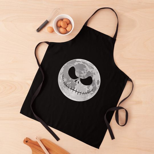 Discover Spooky Moon Halloween Apron