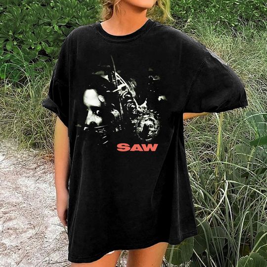 Discover Vintage Saw Movie Promo T-Shirt - 90s Horror Movie Apparel