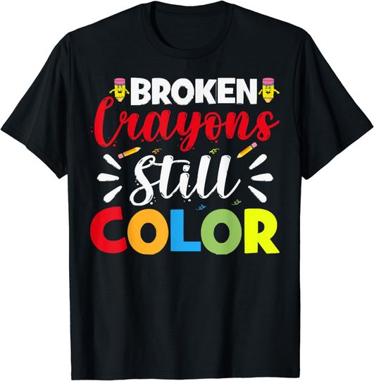 Discover Broken Crayons Still Color Mental Health Matters Supporter T-Shirt