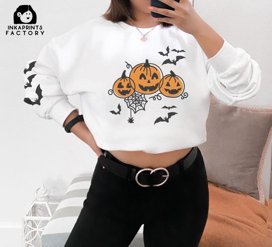 Discover Skeleton Hand Sweatshirt - Spooky Season Gift for Halloween