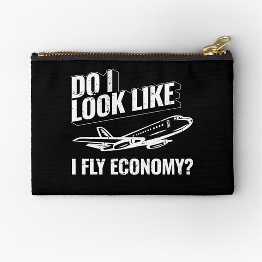 Discover Do I Look Like I Fly Economy? - Funny First Class Flyer Cotton Cosmetic Bags