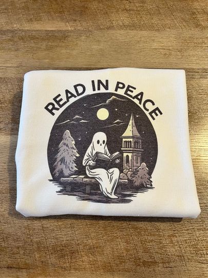 Discover Read In Peace RIP Halloween Sweatshirt Crop Top T Shirt