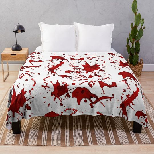 Discover Blood Splatter Throw Blanket