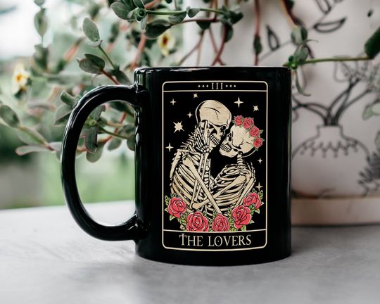 Discover Couple Skeletons Lovers Mug, Halloween Coffee Gift
