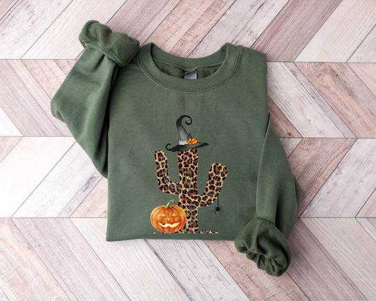 Discover Cactus Halloween Sweatshirt - Festive and Fun for the Season