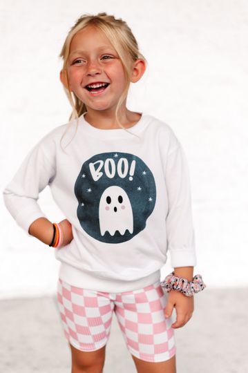 Discover Kids Sibling Ghost Halloween Sweatshirt for Girls