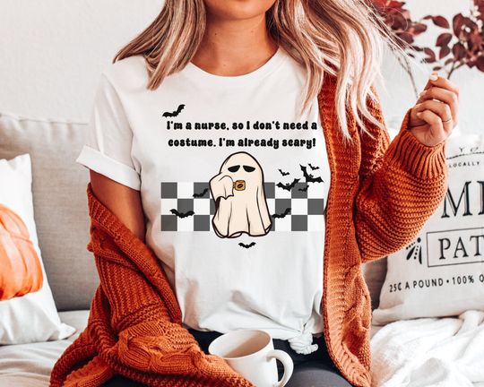 Discover Halloween Nurse Tee for CCU, Pediatrics, and OB Nurses, Festive Nurse Shirt