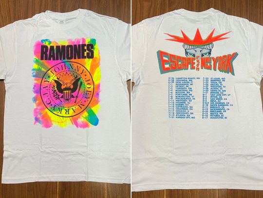 Discover Ramones Escape From New York Tour 1990 T-Shirt