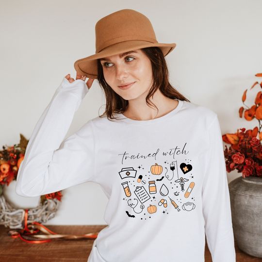 Discover Cute Halloween Nurse Shirt, Boo Boo Crew Long Sleeve for Hospital