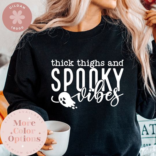 Discover Spooky Vibes Crewneck for Halloween