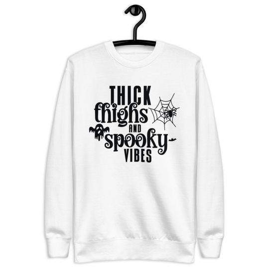Discover Thick Thighs and Spooky Vibes Unisex Halloween Hoodie