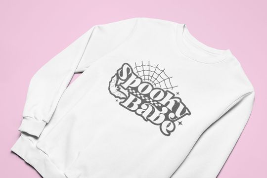 Discover Spooky Babe Crew Sweatshirt for Halloween