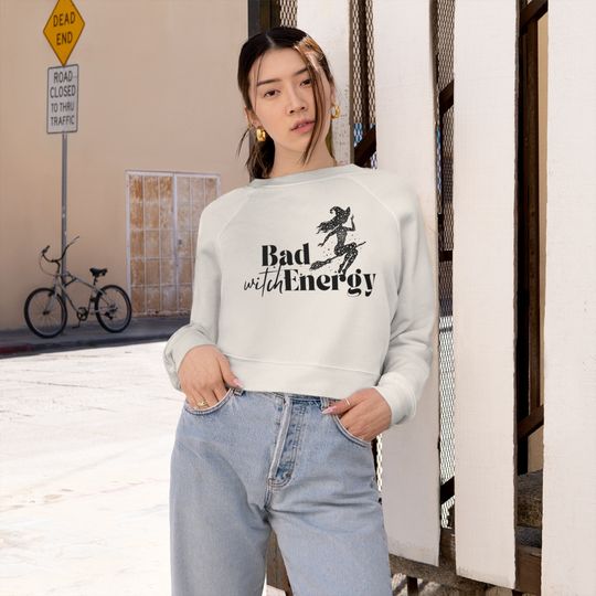 Discover Bad Witch Energy Cropped Fleece Pullover