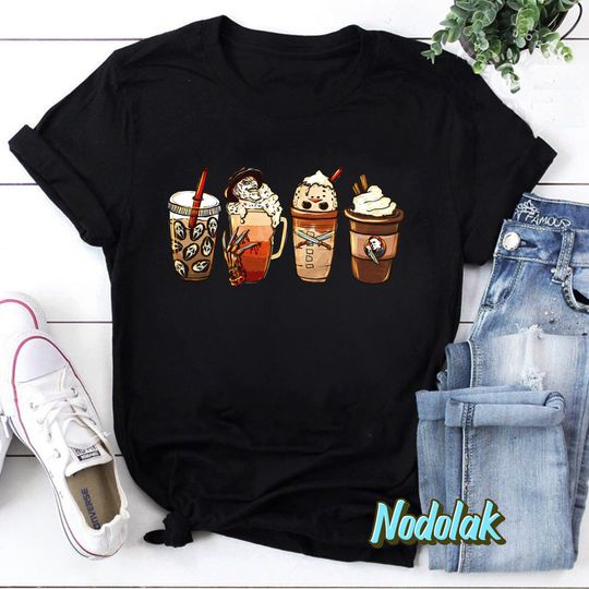 Discover Horror Coffee T-Shirt for Halloween Lovers