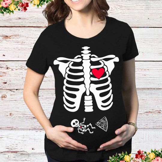 Discover Halloween Pregnancy Shirt, Skeleton Maternity Shirt, Pregnancy Announcement, Baby Shower Gift, Birth Announcement, Gender Reveal Party