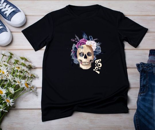 Discover Boo Halloween Shirt - Spooky Ghost Design - Men's and Women's Sizes - Spooky ghost design - halloween town shirt