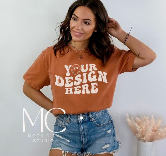 Discover Yam Mockup: C1717 T-Shirt to Model