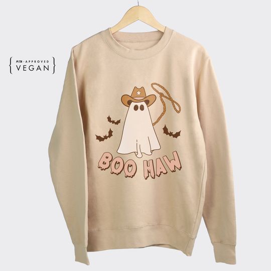 Discover Boo Haw Spooky Ghost Sweatshirt for Fall