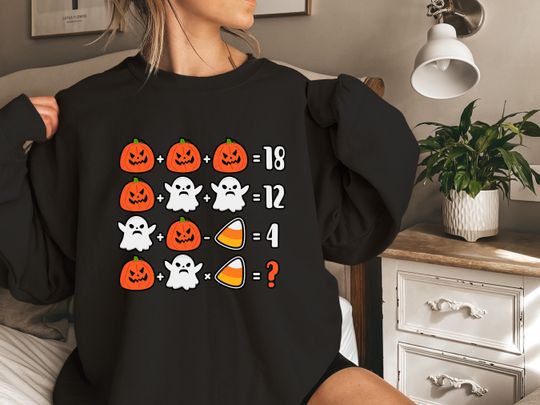 Discover Funny Math Teacher Halloween Sweatshirt