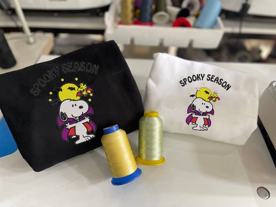 Discover Embroidered S-n.o.opy Halloween Sweatshirt, Hoodie, Sno.opy Hug Woodstock Fall Pumpkin Halloween Cartoon Dog Embroidered, trendy hoodie
