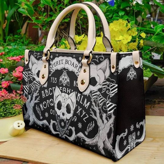 Discover Wicca Leather Bag Skull Board Handbag, Wicca Handbag