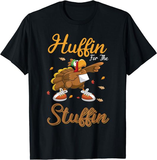 Discover Thanksgiving Turkey Trot Huffin For The Stuffin 5K Race T-Shirt