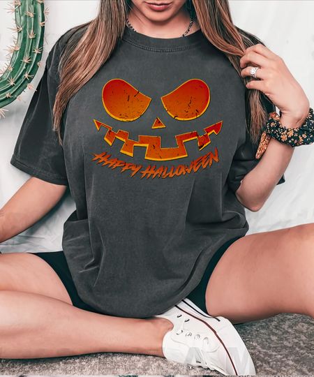 Discover Halloween Pumpkin Face Shirt