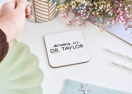 Discover Personalised Doctor Gift, It's Dr Actually Coaster